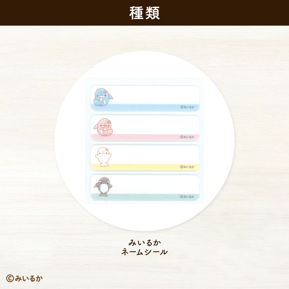 みいるか<br>ネームシール