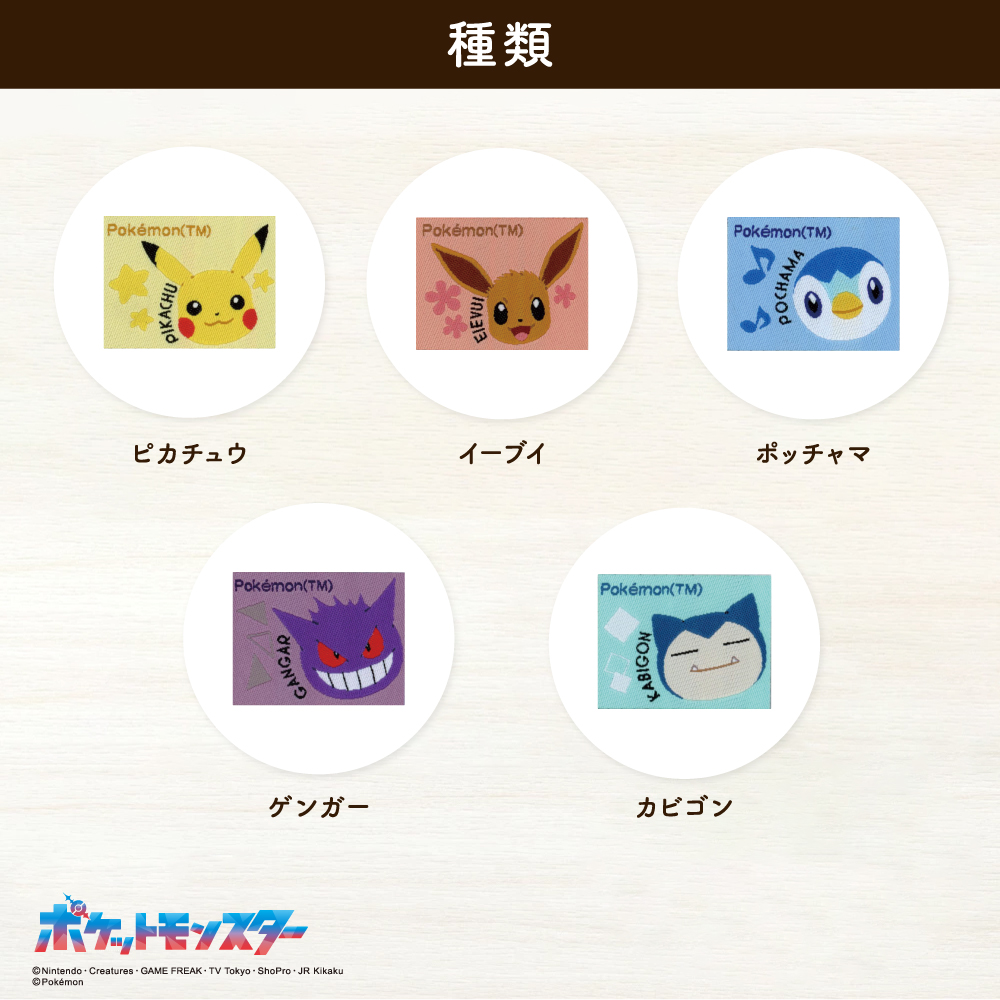 ポケットモンスター<br>織シールワッペン