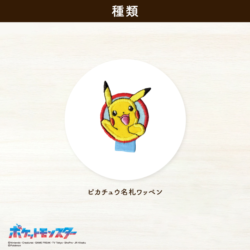 ポケットモンスター<br>名札ワッペン